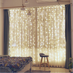 Amazon.com: ZSJWL 300 LED Curtain Fairy Lights with Remote, 8 Modes 9.8 ×  9.8 Ft, USB Plug in Copper Wire String Lights for Bedroom Window Chrismas  Wedding Party, Warm White : Home & Kitchen